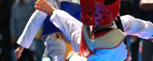 Le combat de Taekwondo